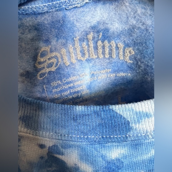 ☀️ NWOT! Sublime Blue Tie Dye Sweatshirt - Picture 3 of 4